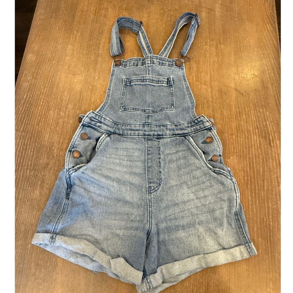 HOLLISTER Denim Jean Shortalls Overalls Women size XS